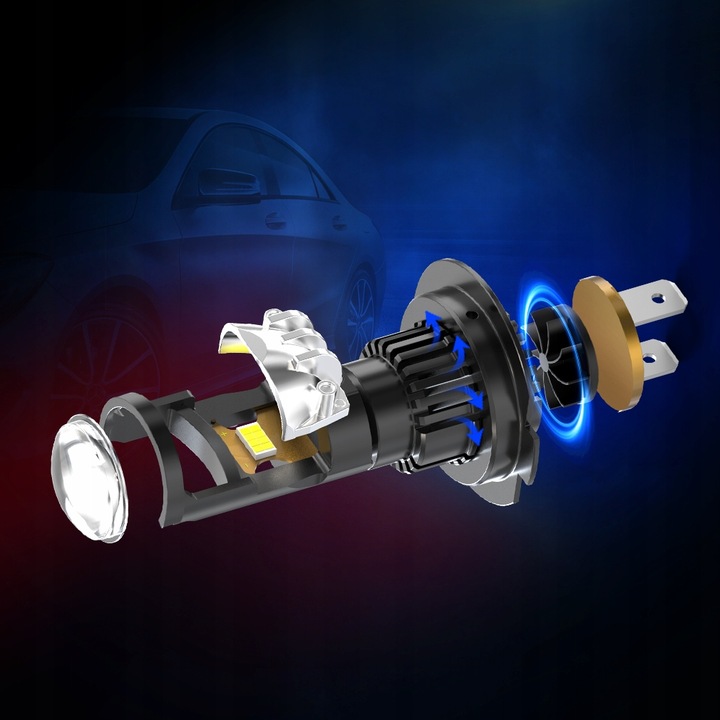 ŻARÓWKI LED H7 XSTORM LX 6000K SOCZEWKA IDEALNE ODCIĘCIE MIJANIA KRÓTKIE