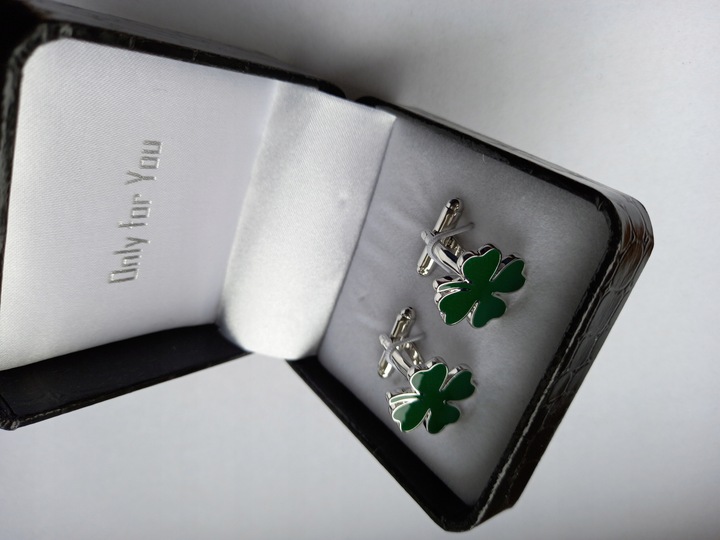 Spinki do mankietów EXC Koniczynka dla Maturzysty