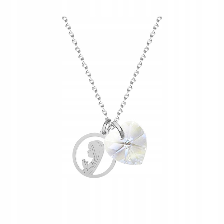 Medalik Srebrny Łańcuszek Komunia Chrzest GRAWER