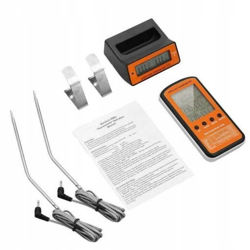 TERMOMETR DO WĘDZARNI MIĘS BEZPRZEWODOWY 2 SONDY