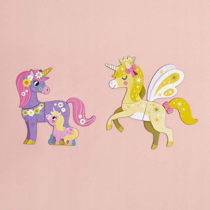 Układanka magnetyczna Magnetibook Jednorożec, dla dzieci 3-8 lat, Janod