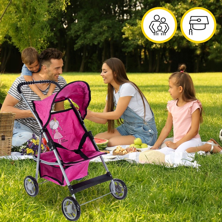 SPACERÓWKA WÓZEK DLA LALEK SPACEROWY SKŁADANY LEKKI STABLINY KSIĘŻNICZNA