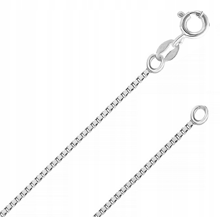 Łańcuszek Srebrny pr. 925 Rodowany Splot Kostka Wenecjana | 60 cm x 1 mm