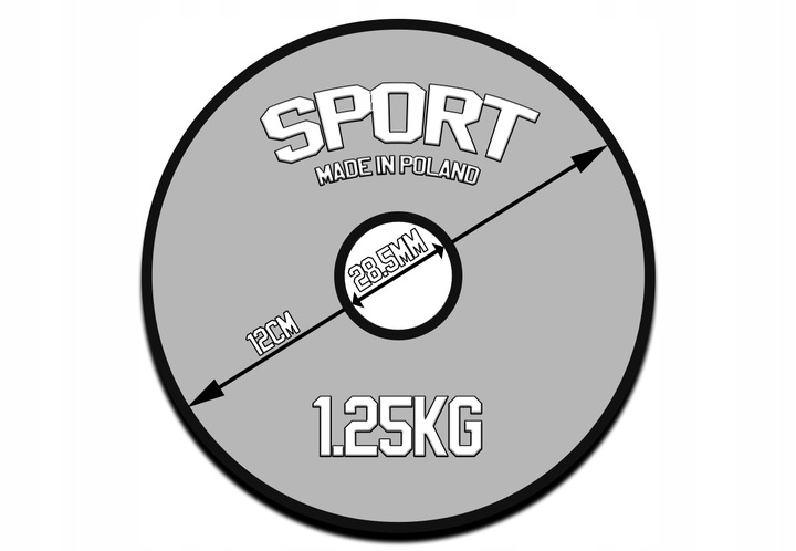 HANTLA ŻELIWNA 1x15kg hantel 15kg gryf obciążenie