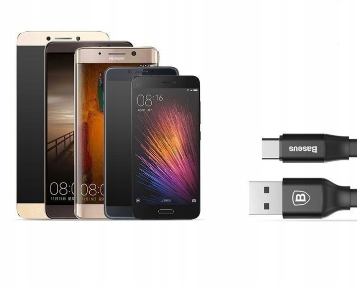 Krótki Płaski Kabel USB-C do Android Auto | 23cm