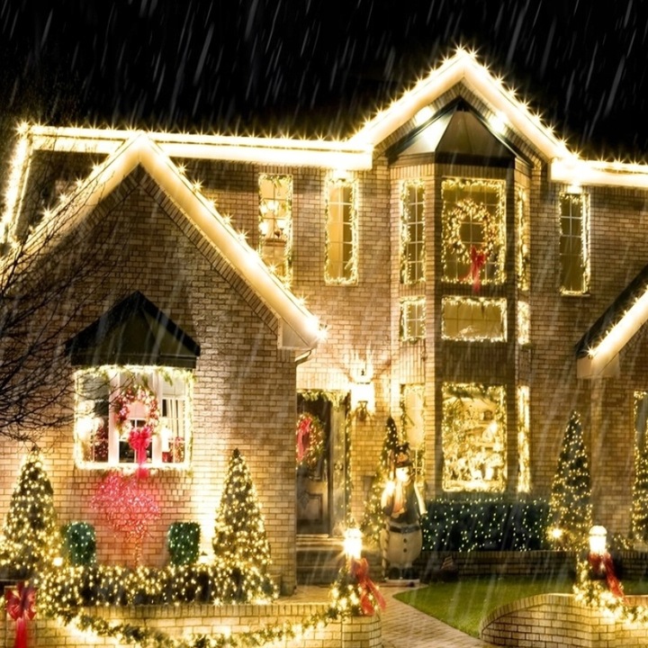 SOPLE FLASH 300 LED ZEWNĘTRZNE BIAŁE CIEPŁE lampki z zimnym Flashem