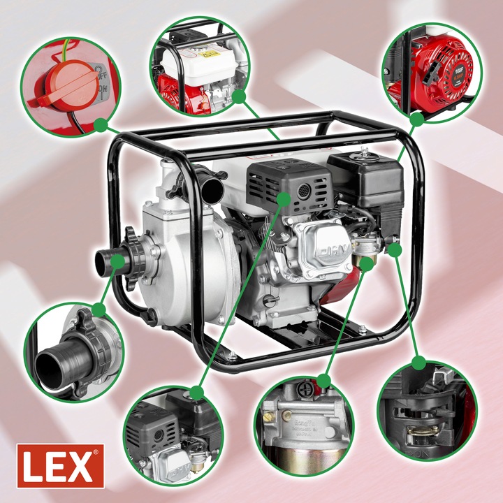 MOTOPOMPA POMPA SPALINOWA DO WODY 2" 600L/h