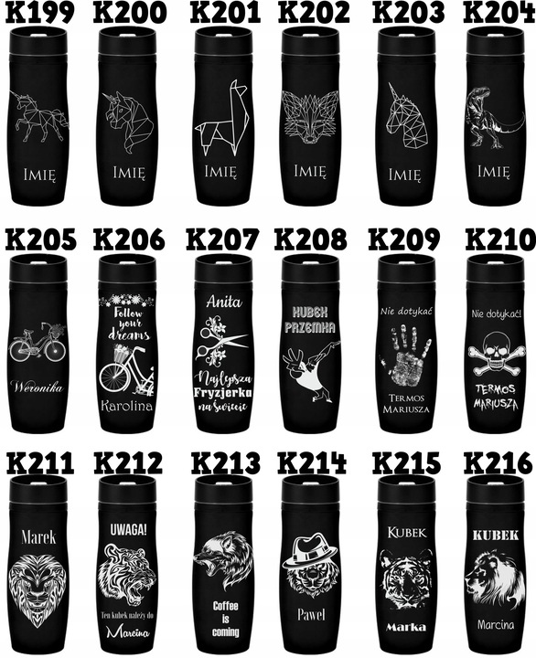 KUBEK TERMICZNY Z GRAWEREM PREZENT WALENTYNKI DZIEŃ KOBIET