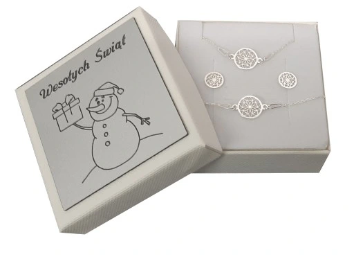 KOMPLET BIŻUTERII SREBRNEJ 925 CELEBRYTKA AŻUR DOWOLNY GRAWER GRATIS SREBRO