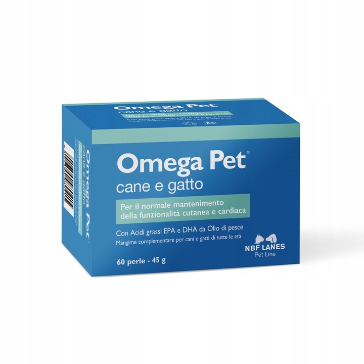 Omega Pet CANE E GATTO 60 kapsułek NBF LANES - Zdrowa Sierść Psa i Kota