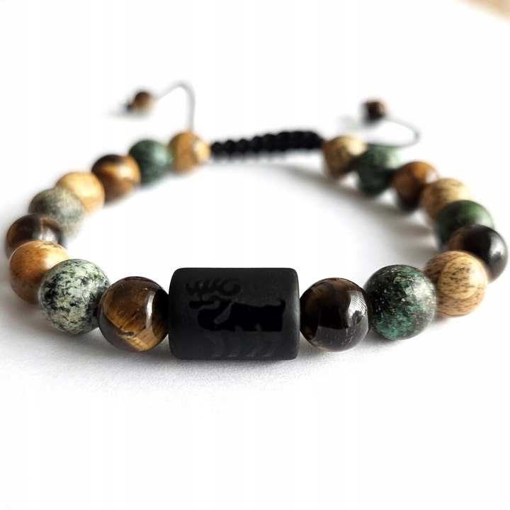 Bransoletka męska, znak zodiaku BARAN, REGULOWANA 17-24cm, Versatile