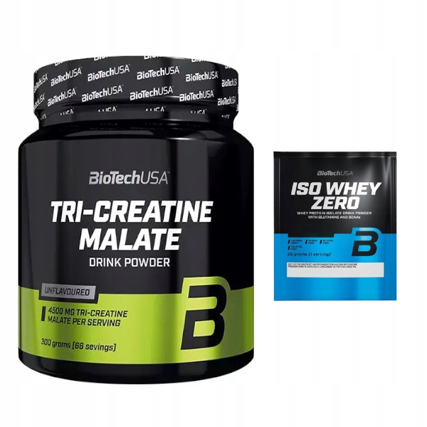 BIOTECH TRI CREATINE MALATE 300g KREATYNA JABŁCZAN + GRATIS!