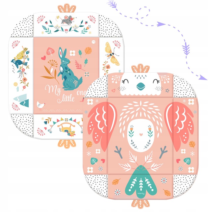 MATA EDUKACYJNA INTERAKTYWNA DLA NIEMOWLĄT DWUSTRONNA DUŻA XXL 5w1 NUKIDO