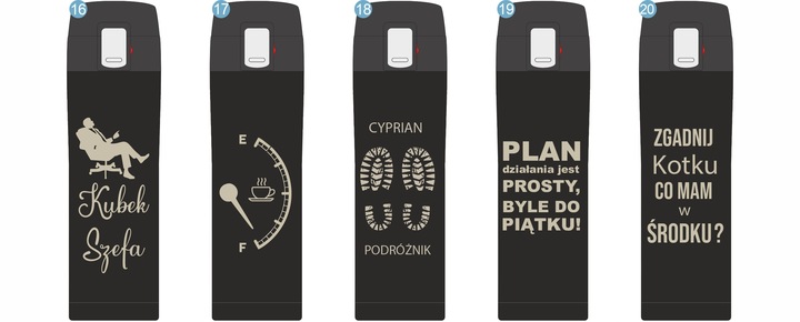 KUBEK TERMICZNY TERMOS NA KAWĘ HERBATĘ DO SAMOCHODU 440 ml PREZENT GRAWER