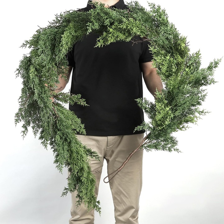 DIY WIENIEC ŚWIĄTECZNY 180CM Z SZYSZEK WIANEK CEDROWY DEKORACJA ŚWIĄTECZNA