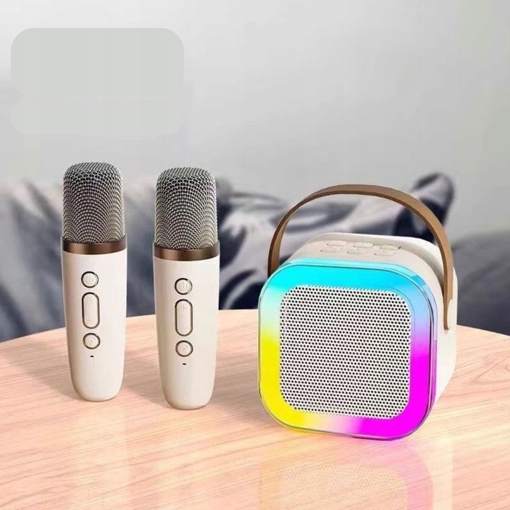 Bezprzewodowy Zestaw Do Karaoke Dla Dzieci Bluetooth Głośnik + 2 mikrofony