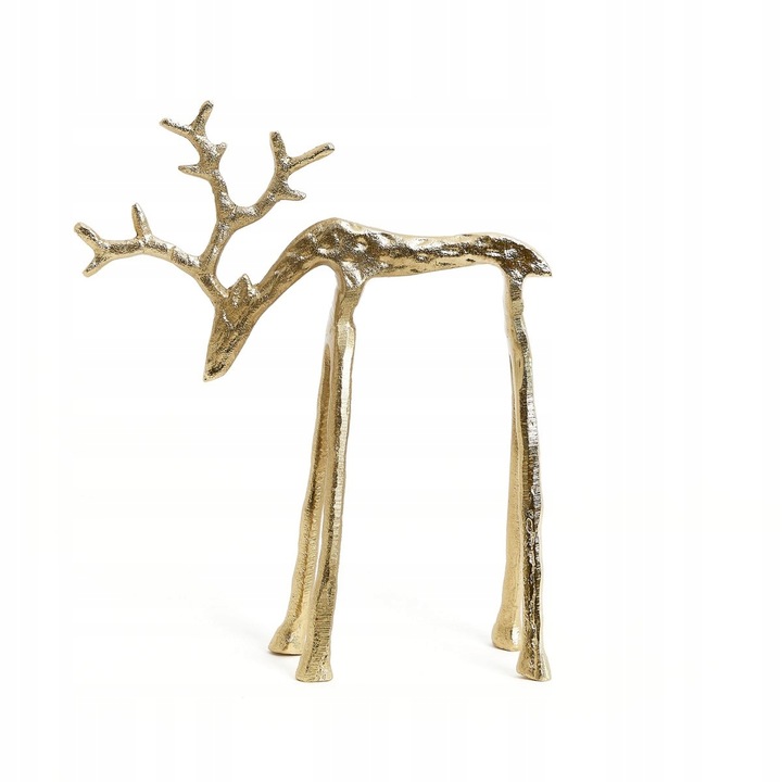 Renifer dekoracja ozdoba figurka świąteczna AGRI złoty 20x18cm HOMLA