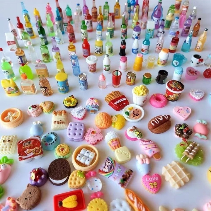 100 SZTUK MINI JEDZENIE UROCZE AKCESORIA DLA DZIECI URODZINOWYCH