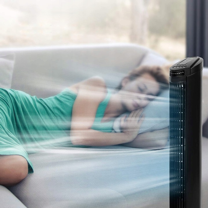 Stojacy wentylator kolumnowy podlogowy wiatrak wiatrak podlogowy z pilotem