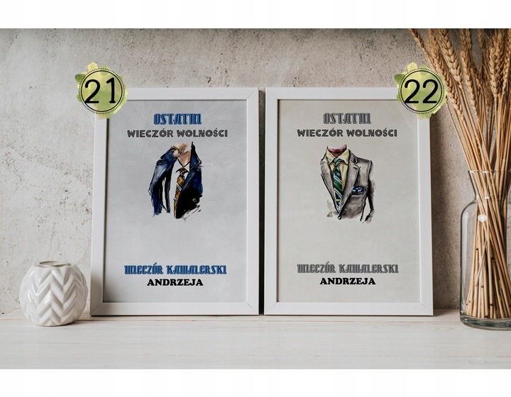 PREZENT NA WIECZÓR KAWALERSKI PAMIĄTKA OBRAZEK A4 IKWK