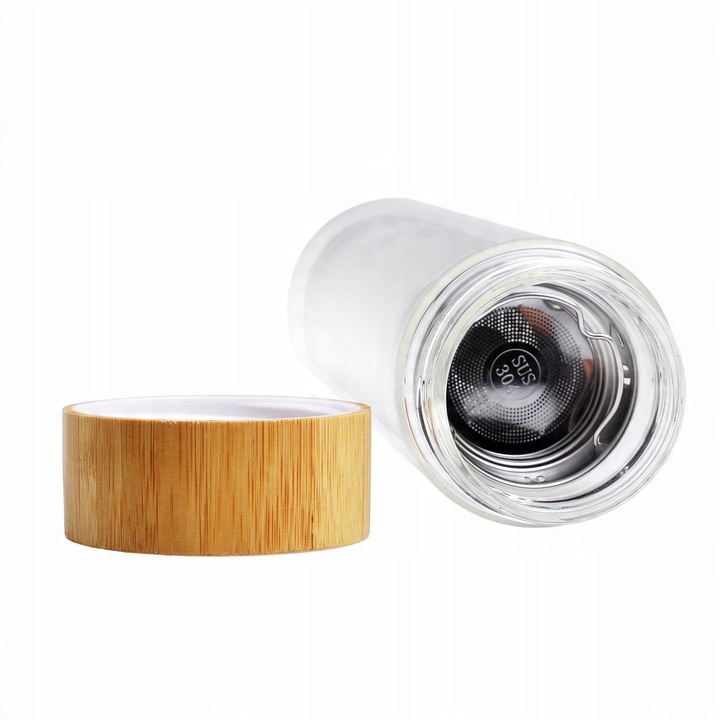 BUTELKA SZKLANA TERMICZNA Z ZAPARZACZEM FILTREM BIDON NA WODĘ KAMILLE