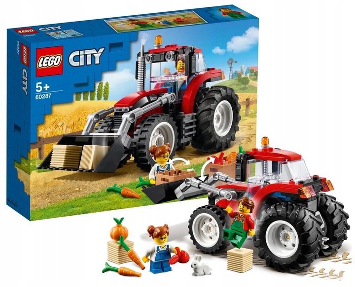 LEGO City 60287 Traktor Łyżka Ciągnik Rolniczy Klocki 5+ Torba