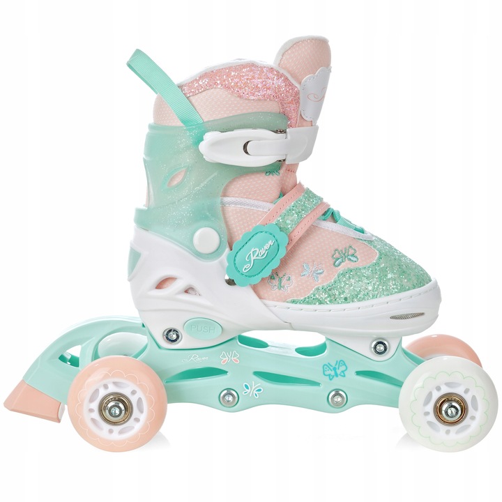 Rolki Wrotki 3w1 Regulowane RAVEN Mireia 30-33 Kółka LED