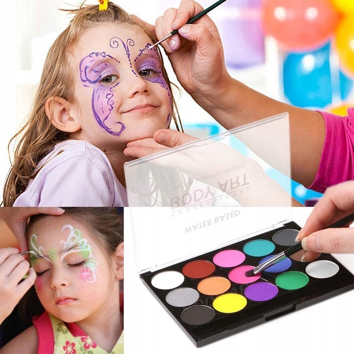 ZESTAW FARB DO MALOWANIA TWARZY CIALA DLA DZIECI