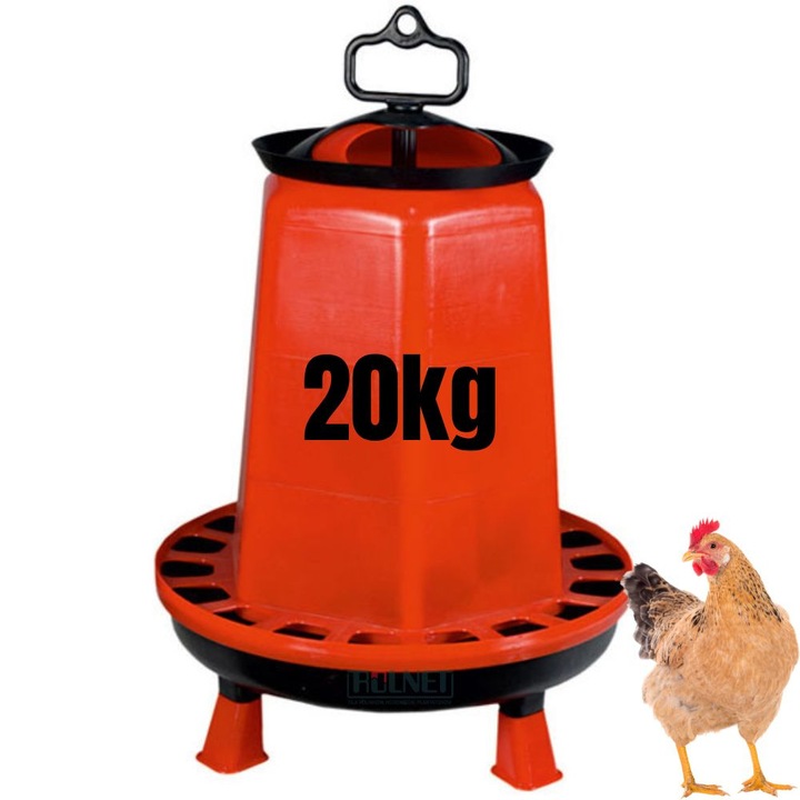 Zestaw dla drobiu – poidło 20L i karmidło 20kg dla kur, brojlerów, kaczek