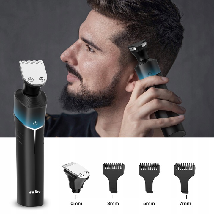 GOLARKA MĘSKA MASZYNKA DO GOLENIA TRYMER DO NOSA 5W1 Z OŚWIETLENIEM LED