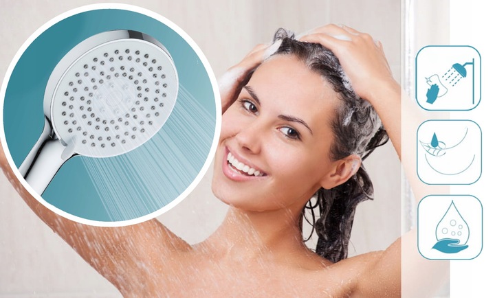 Wodooszczędna słuchawka prysznicowa 5 zakresowa wielofunkcyjna anti-calc
