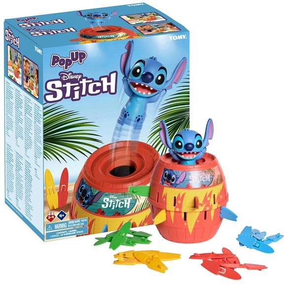 TOMY GRA ZRĘCZNOŚCIOWA POP UP DISNEY LILO & STITCH gra dla dzieci +4 lata
