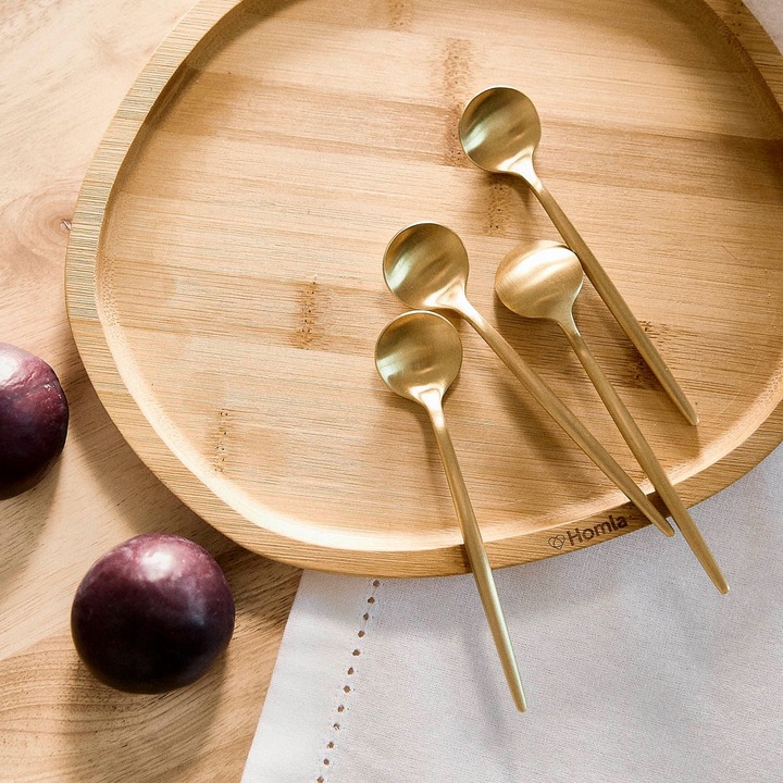 Zestaw łyżeczek NOIA złotych 4 szt. HOMLA