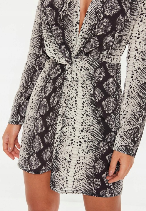 MISSGUIDED SUKIENKA MINI SNAKE PRINT (36)