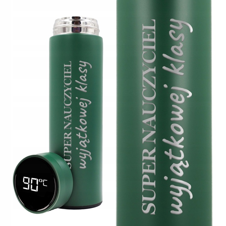 KUBEK TERMICZNY Z WYŚWIETLACZEM LED PREZENT DZIEŃ NAUCZYCIELA GRAWER JAKOŚĆ