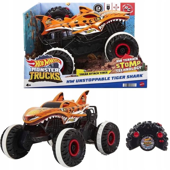 Samochód zdalnie sterowany Hot Wheels Monster Trucks HGV87 Mattel