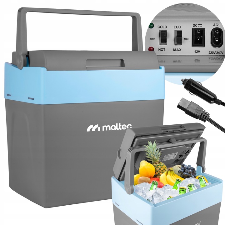 LODÓWKA TURYSTYCZNA MOBILNA SAMOCHODOWA 25L CHŁODZENIE GRZANIE 12V/230V