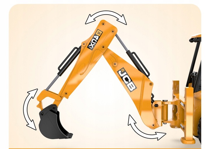 KOPARKA ZDALNIE STEROWANA JCB RC ŁADOWACZ BULDOŻER DOUBLEE