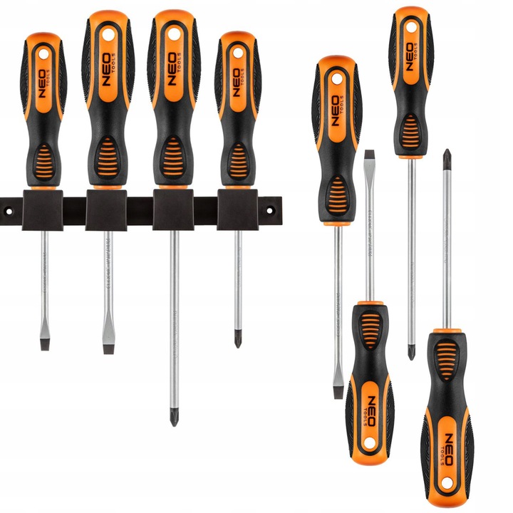 NEO ZESTAW WKRĘTAKÓW ŚRUBOKRĘTÓW 4 ELEMENTY MAGNES + UCHWYT 04-191