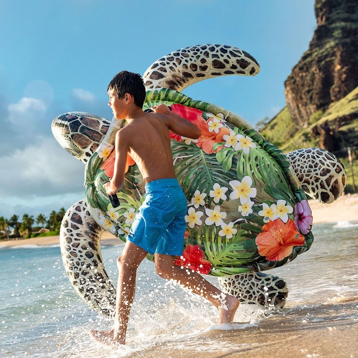 Dmuchany Materac Żółw Morski do Basenu na Plażę nad Wodę 191 x 170 cm INTEX