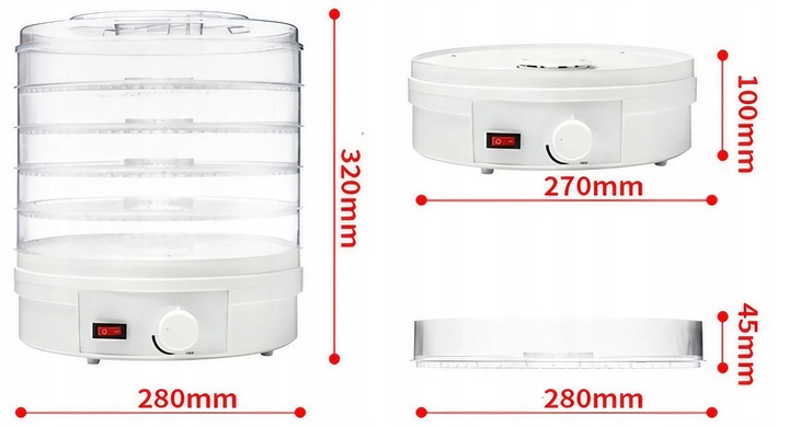 SUSZARKA DO GRZYBÓW OWOCÓW WARZYW SPOŻYWCZA DUŻA 5 SIT 4 CM 500W ŻYWNOŚCI