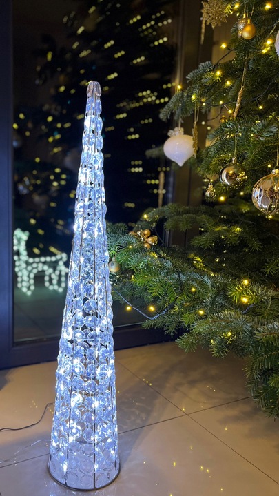 Stożek akrylowy Led kryształki 60 cm