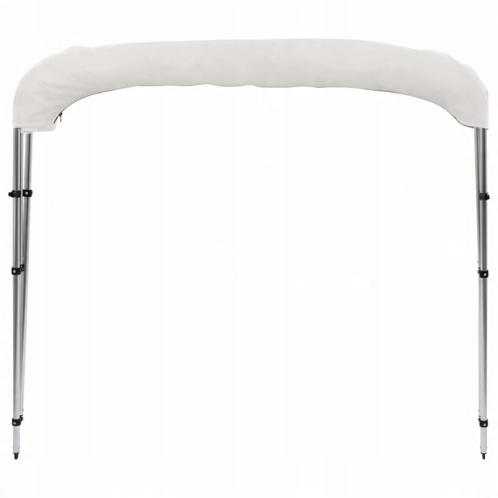 Bimini, daszek do łodzi, 3 pałąki, biały, 183x