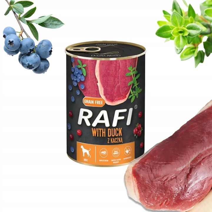 MOKRA KARMA DLA PSA 24 x 400g. RAFI + TUF TUF MIX SMAKÓW 9,6 kg W PUSZCE