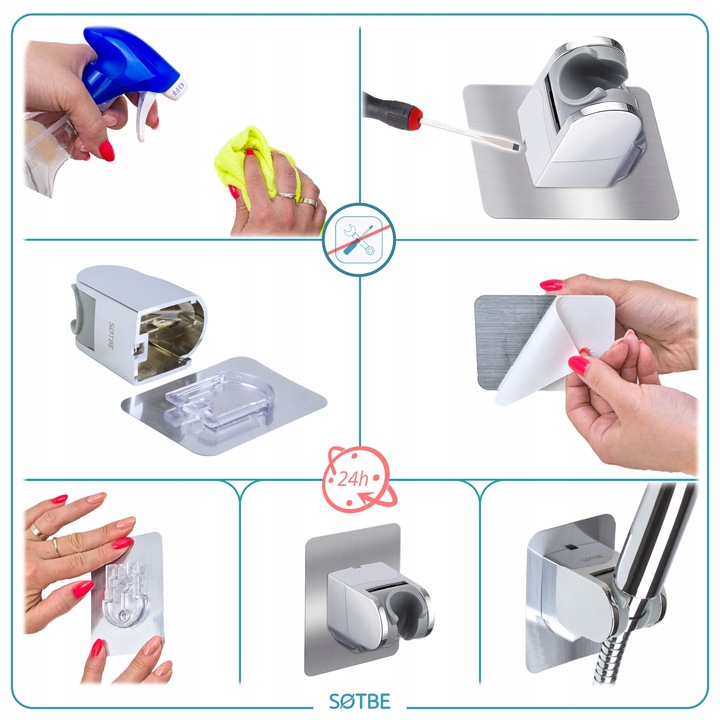 Uchwyt samoprzylepny do słuchawki na klej bez wiercenia LARK-1-HOLGLUE-2483