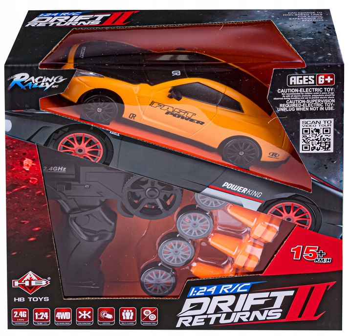 Samochód DRIFT na PILOTA do DRIFTU RC Auto ZDALNIE STEROWANE 4x4 Pachołki