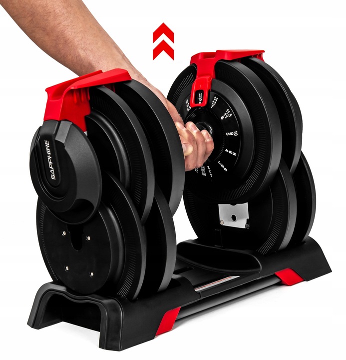 HANTEL regulowany KETTLEBELL 2w1 HANTLA 2KG-24KG zestaw 1x hantle SYSTEM