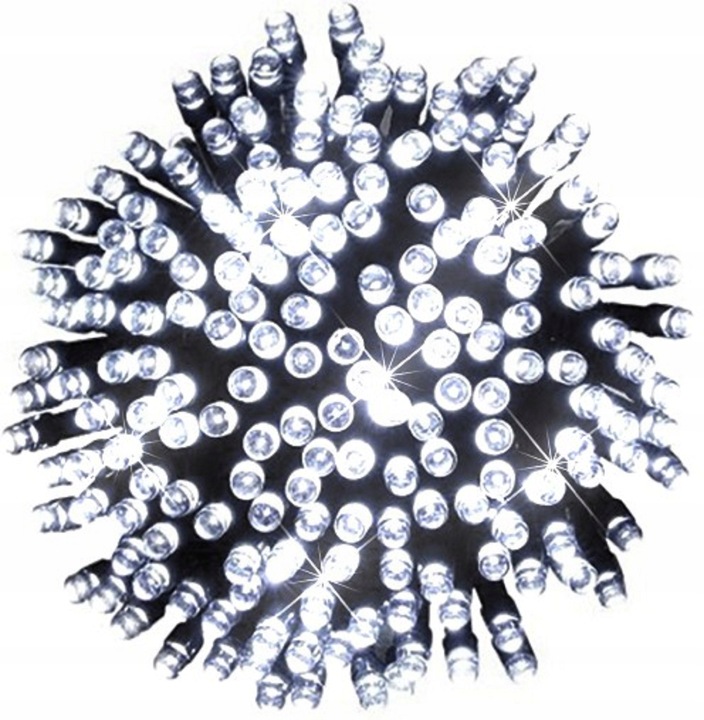 LAMPKI CHOINKOWE 500 LED ZEWNĘTRZNE STAŁE FLASH BIAŁY ZIMNY + FLASH