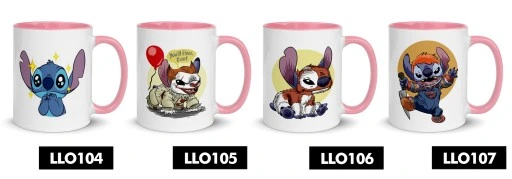 KUBEK RÓŻOWY NA PREZENT DLA FANA LILO STICH WZORY + OPAKOWANIE GRATIS