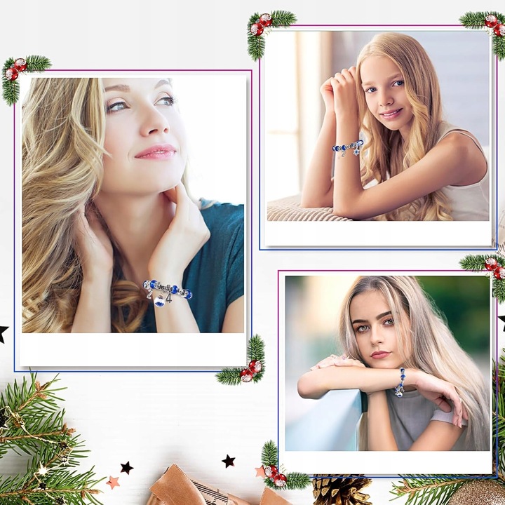 KALENDARZ ADWENTOWY CHARMS BIŻUTERIA DIY DO BRANSOLETEK PREZENT DLA DZIECI